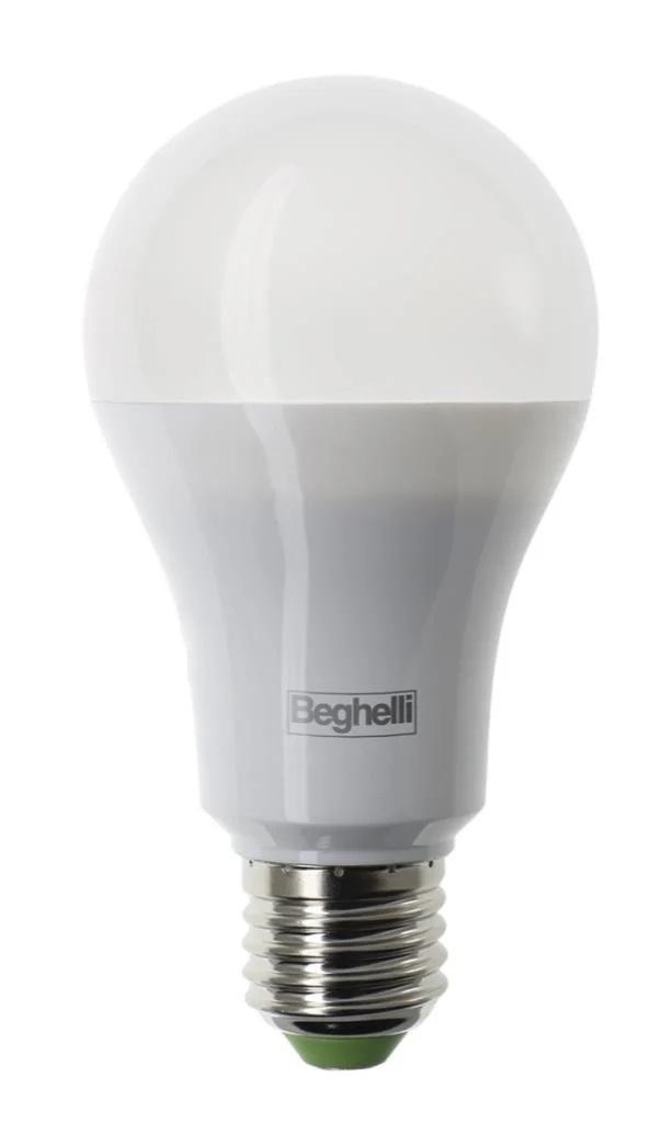 LAMPADINA SAVING LED BEGHELLI GOCCIA, 12W ATTACCO E27, 1200 LM, 3000K LUCE CALDA, BEG 56933