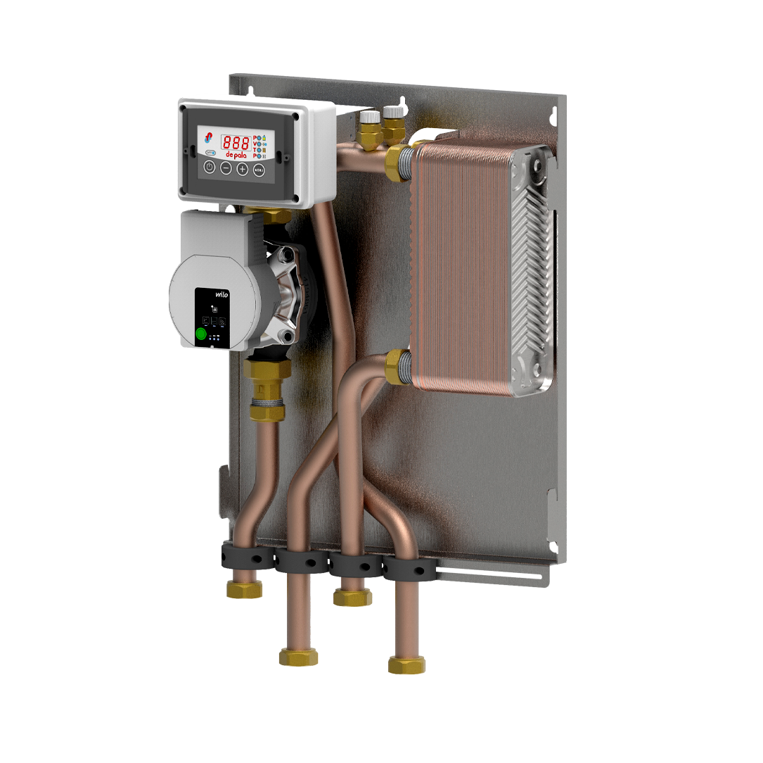 Cassetta Box Fire BF4 per caldaie fino a 35 kW con centralina e stacchi caldaia senza mantello di copertura De Pala BF04CR