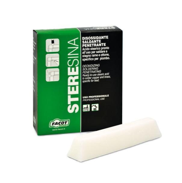 Candelotti 1 kg acido stearico puro decapante per saldatura stagno su piombo zinco acciaio rame 10 pezzi Facot STERESINA STE0100