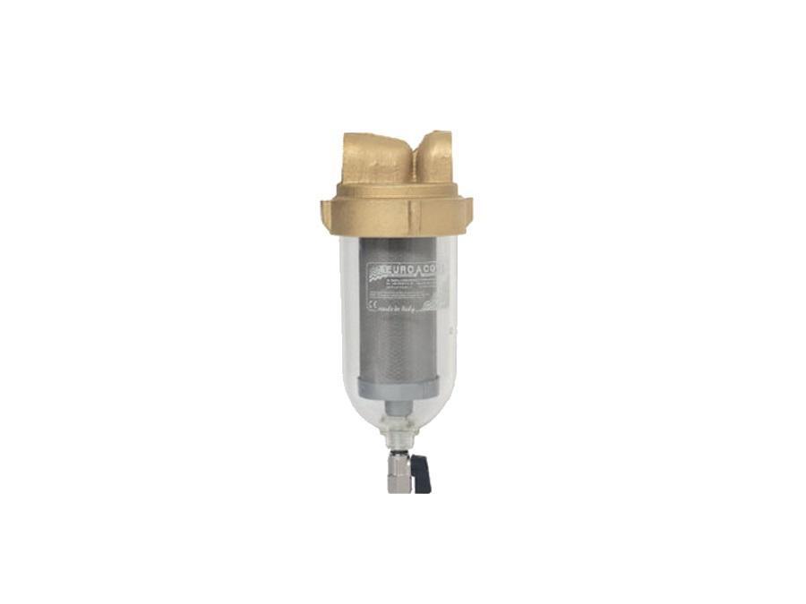 Filtre autonettoyant à cyclone tête et bague en laiton cuve transparente cartouche inox 100 microns raccord 1¼” F débit 130 l/min Euroacque LINDONUC Filtre autonettoyant à cyclone tête et bague en laiton cuve transparente cartouche inox 100 microns raccord 1¼” F débit 130 l/min Euroacque LINDONUC