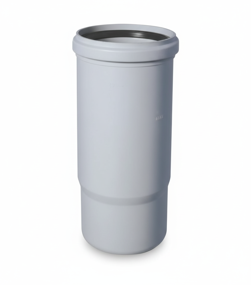 Bampi BLL090000 manchon trois longueurs DN90 en polypropylène gris pour évacuation intérieure BAMPLAST PP-TECH