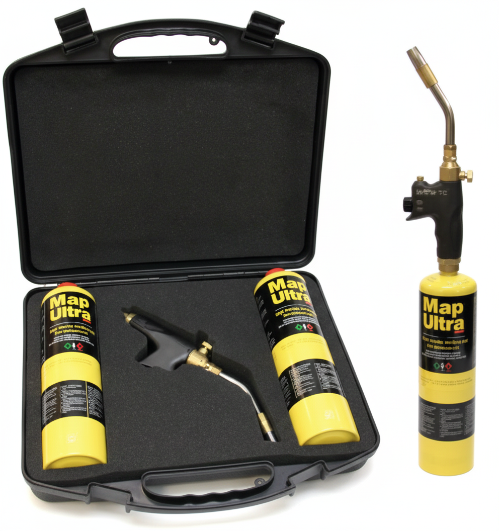 Kit de soudage ULTRA FIRE avec 2 cartouches MAPP Ultra 400g en valise ABS 1270.400