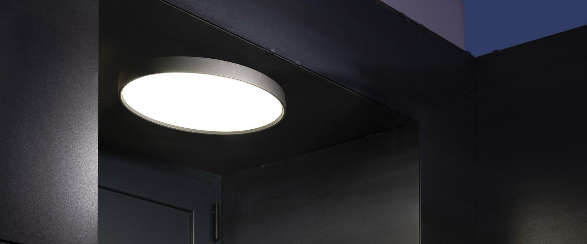 Lampada LED da muro/soffitto LOMBARDO OLA 500 colore scocca grigio, colore luce bianca naturale 4000K, 42W, 5500 Lumen