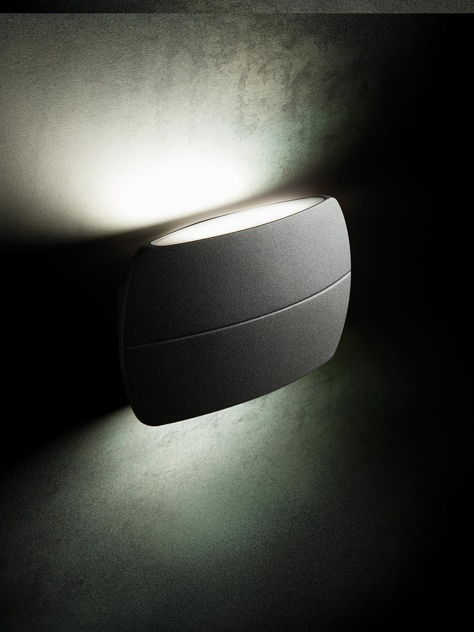 Lampada Applique Pillow stile moderno 5W + 5W Led 4000k luce naturale colore Grafite Sovil 99133/16