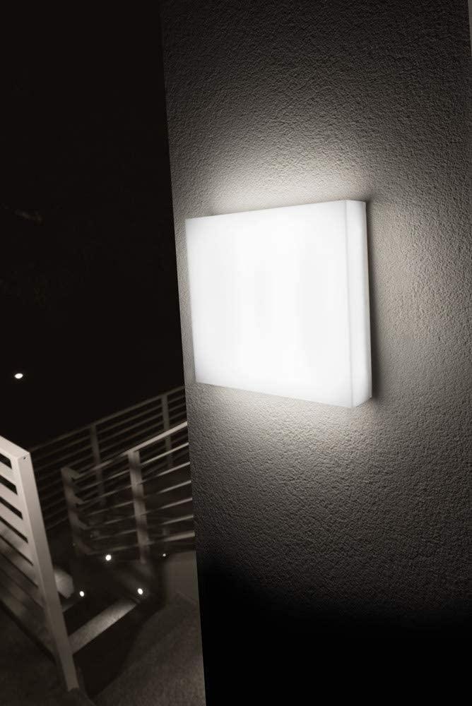 Lampada applique LED LOMBARDO ART 250 SEMIOPALE, 20W, 2200 lumen, colore luce bianca naturale 4000K, colore decorazione bianco. 
