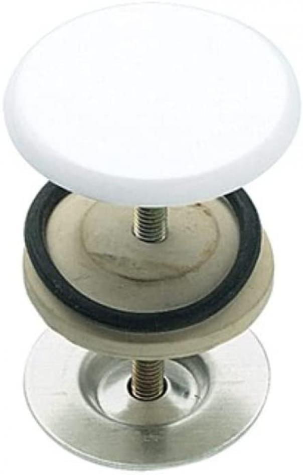 Tappo copriforo per lavabo o lavello IDROBRIC, bianco, diametro 50 mm