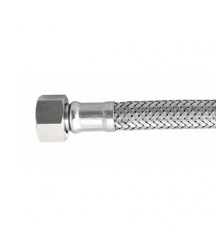 Attacchino flessibile IDROBRIC in acciaio inox, attacco 1/2 femmina femmina, 20 cm