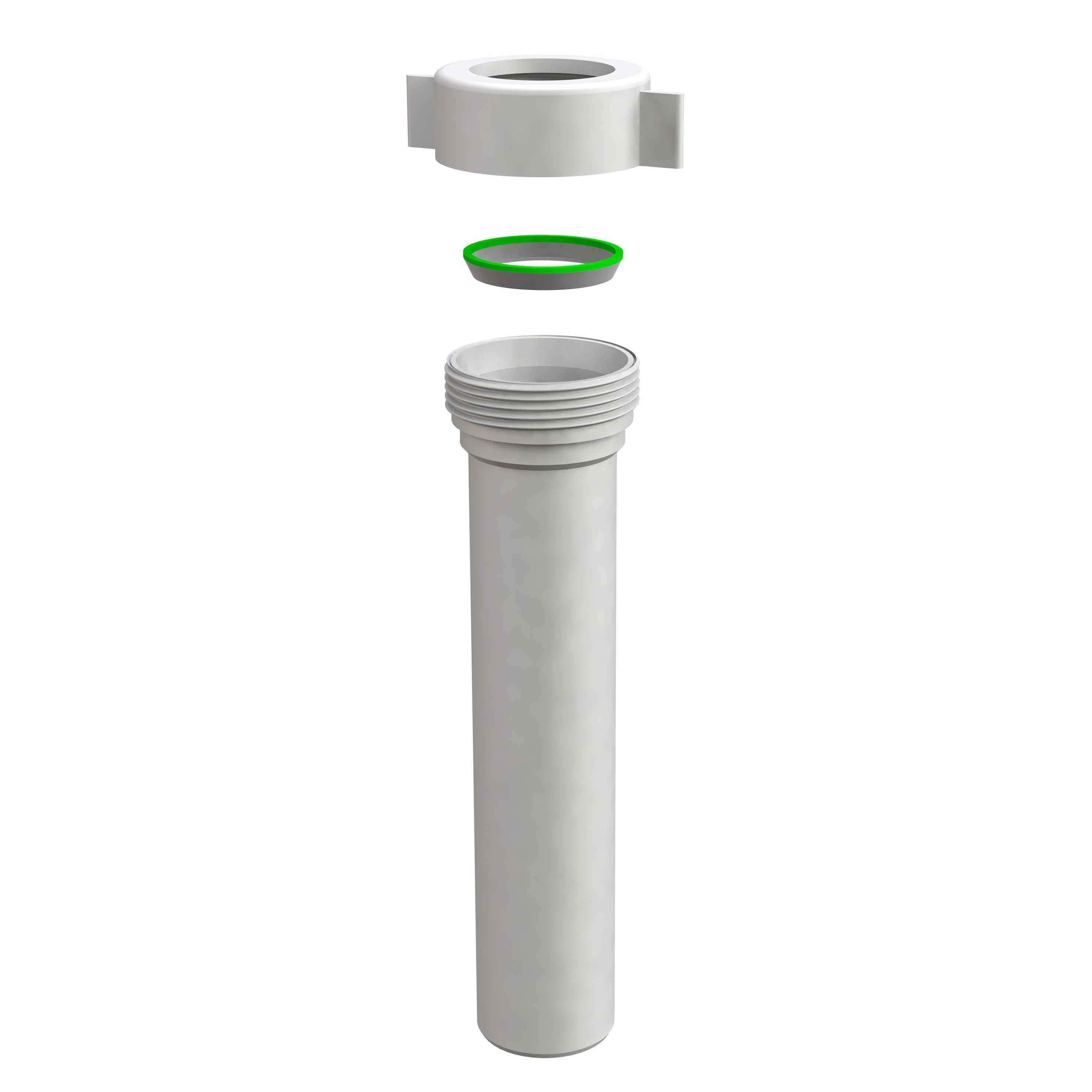 Prolunga universale per sifone scarico lavabo IDROBRIC, con dado di fissaggio e guarnizione