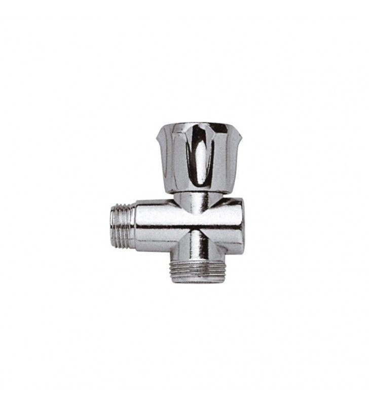 Rubinetto a 3 vie sottolavabo IDROBRIC per attacco lavatrice o lavastoviglie, diametri 1/2 x 1/2 x 3/4