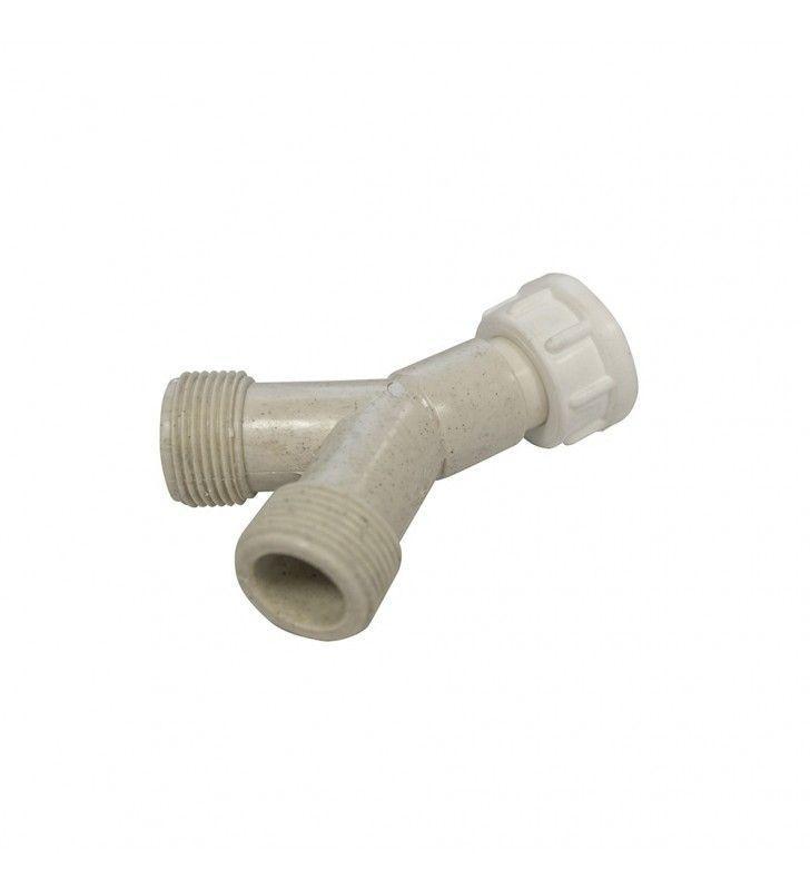 Presa raccordo a Y carico acqua lavatrice o lavastoviglie IDROBRIC, da 3/4 pollice, in plastica