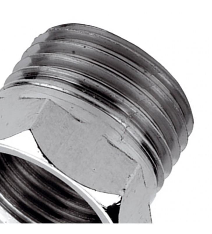 Riduzione esagonale per tubo acqua, IDROBRIC, in ottone cromato, 3/8 - 1/2