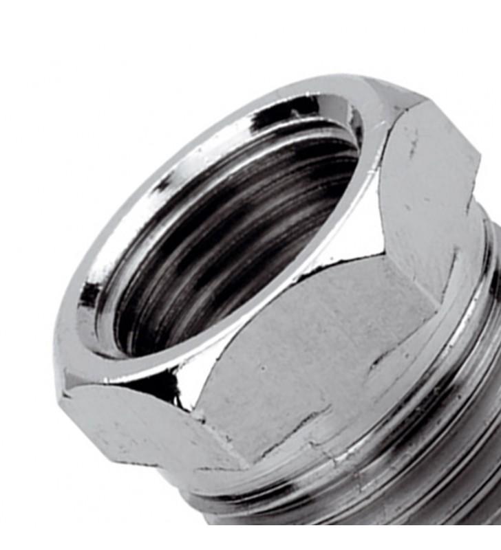Riduzione esagonale per tubo acqua, IDROBRIC, in ottone cromato, 3/8 - 1/2