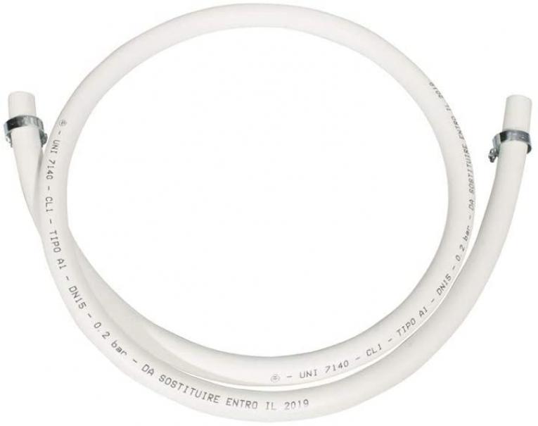 Tubo per gas metano IDROBRIC, 150 cm, diametro 13 mm, con fascette