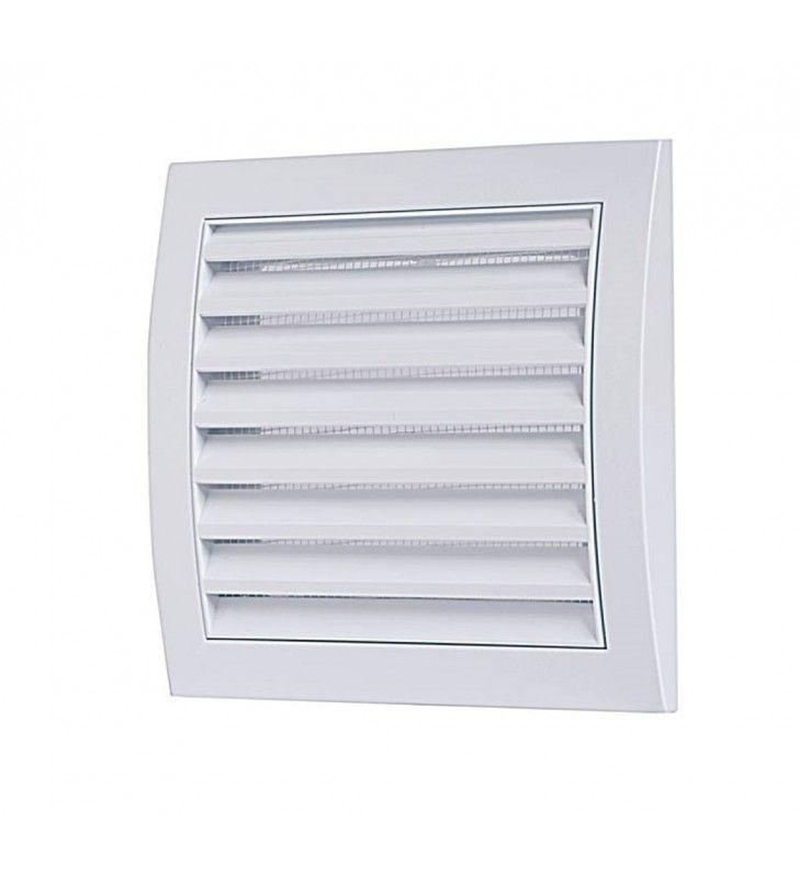 Griglia di aerazione quadrata IDROBRIC in plastica, 150 x 150 mm, con viti di fissaggio
