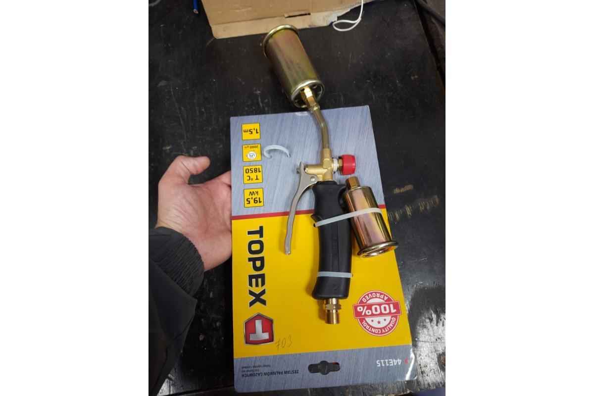 Kit per cannello TOPEX bruciatore a gas per guaina 19,5 kW, 3 bruciatori