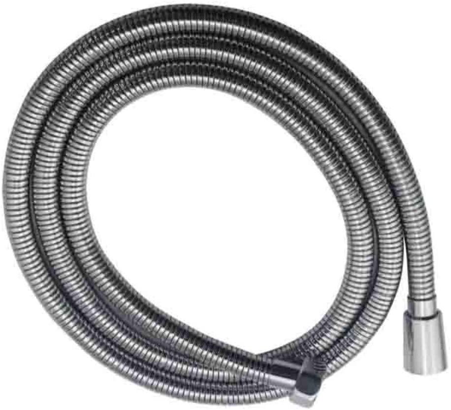 Flessibile doccia in acciaio cromato con tubo interno in gomma ad alta resistenza IDROBRIC, doppia aggraffatura 150 cm attacco universale 14mm