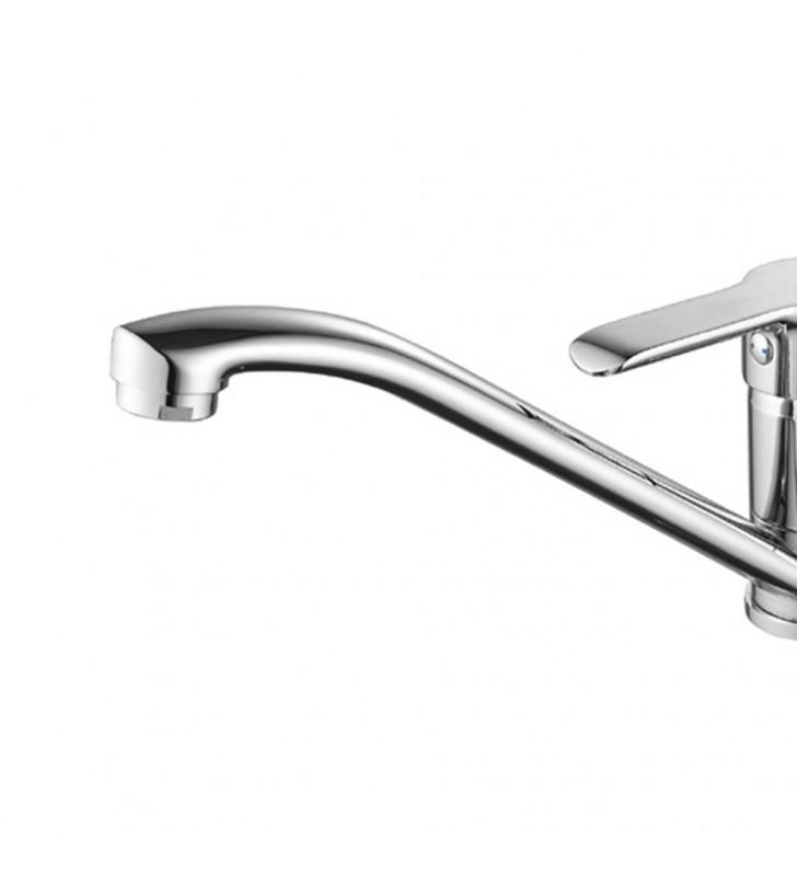 Rubinetto miscelatore IDROBRIC con bocca girevole per lavello o lavabo monoforo