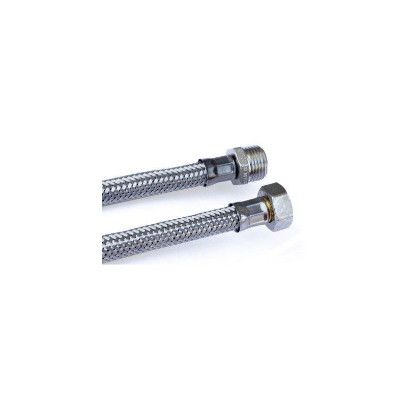 Attacchino flessibile IDROBRIC in acciaio inox per mix cm 40, 3/8F M8x1