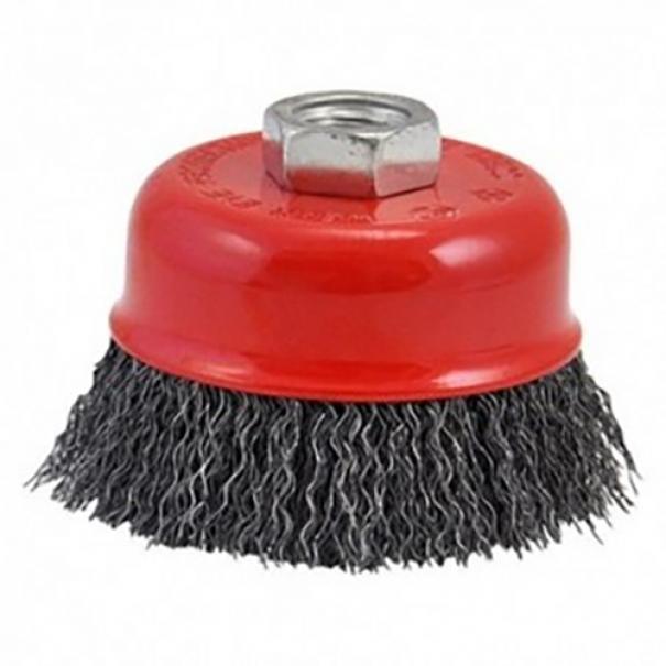 Spazzola metallica a tazza per smerigliatrice angolare VERTO, 75 mm x M14