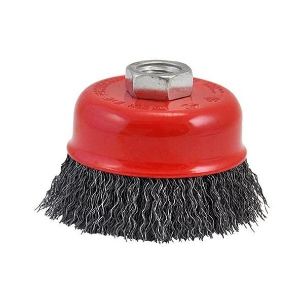 Spazzola metallica a tazza per smerigliatrice angolare VERTO, 100 mm x M14