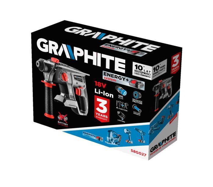 Trapano martello tassellatore perforatore a batteria (non inclusa) GRAPHITE Energy+ , 18V
