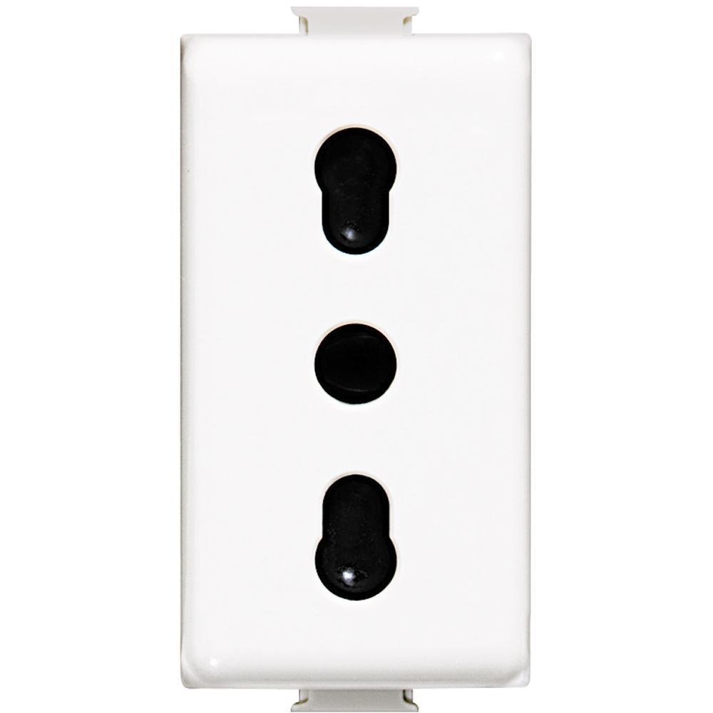 Presa corrente bipasso standard Italia 2P+T serie civili BTICINO MATIX AM5180, 250V AC, 10-16A, 1 modulo