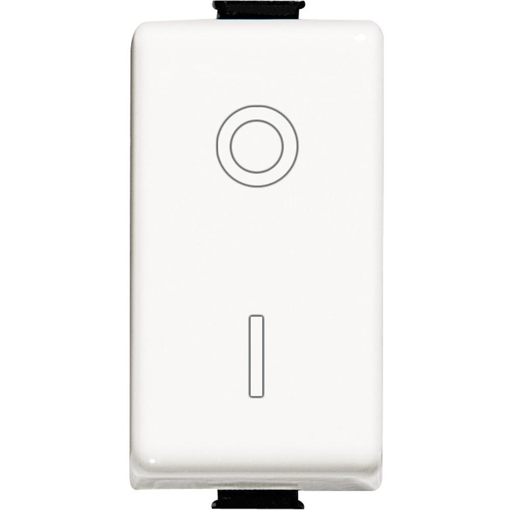 Interruttore serie civili BTICINO MATIX AM5011, 2 poli, 16A, 1 modulo, bianco.