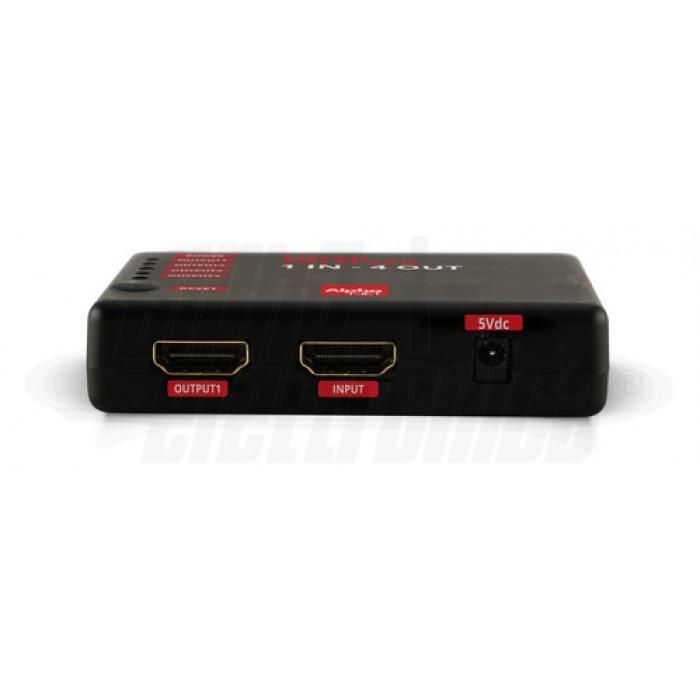 Splitter uscita HDMI 1X4 distributore di segnale ALPHA ELETTRONICA CT304/6-1