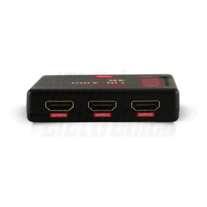 Splitter uscita HDMI 1X4 distributore di segnale ALPHA ELETTRONICA CT304/6-1