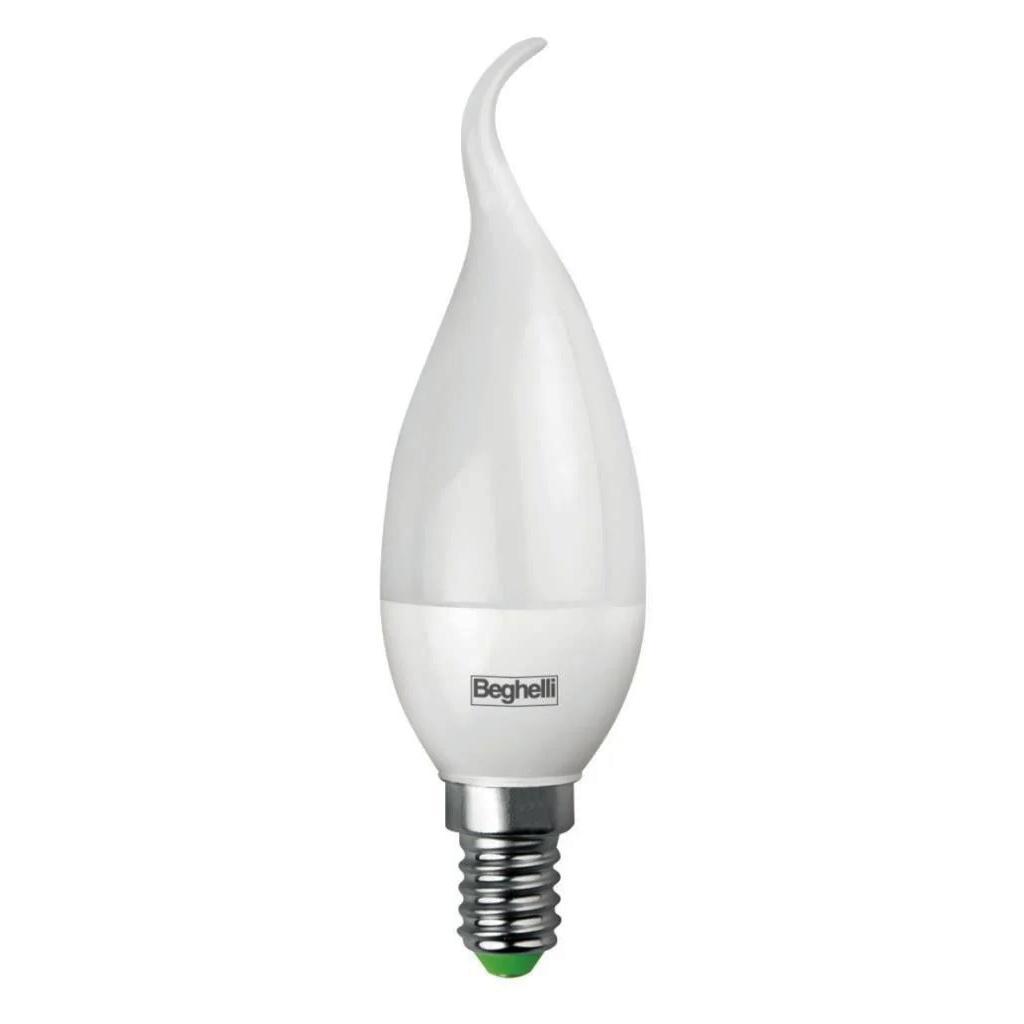 Lampadina LED BEGHELLI COLPO DI VENTO, 7W, E14, 700 lm, luce calda 3000K, bianca