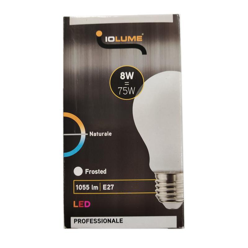 Lampadina a LED E27 IOLUME 8W, 4000K, 1055 lm, luce naturale