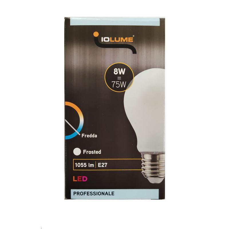 Lampadina a LED E27 IOLUME 8W, 6500K, 1055 lm, luce fredda