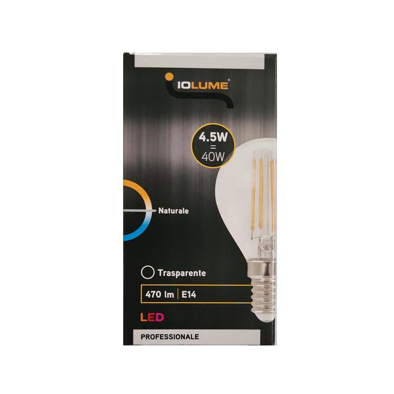 Lampadina a LED E14 IOLUME 4,5 W, 4000K, 470 lm, luce naturale