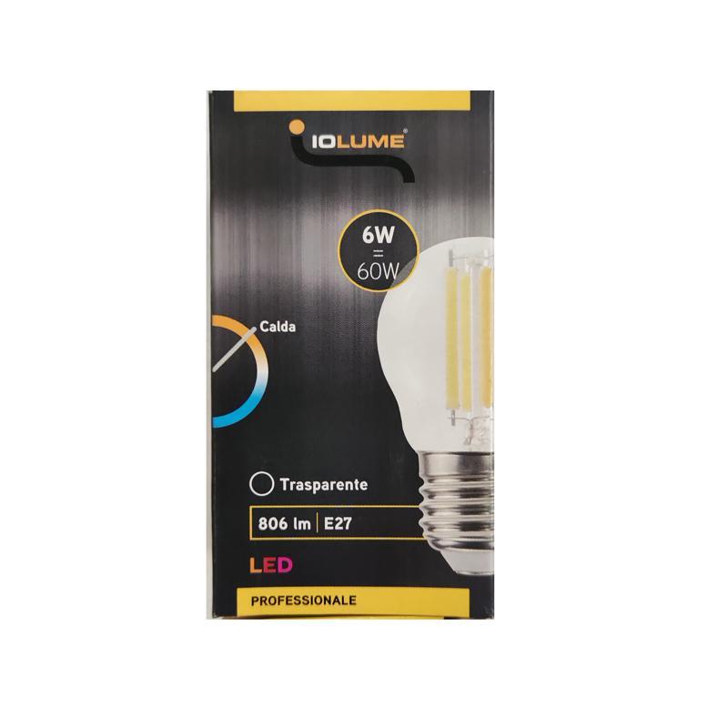 Lampadina a LED E27 IOLUME 6W, 3000K, 806 lm, luce calda