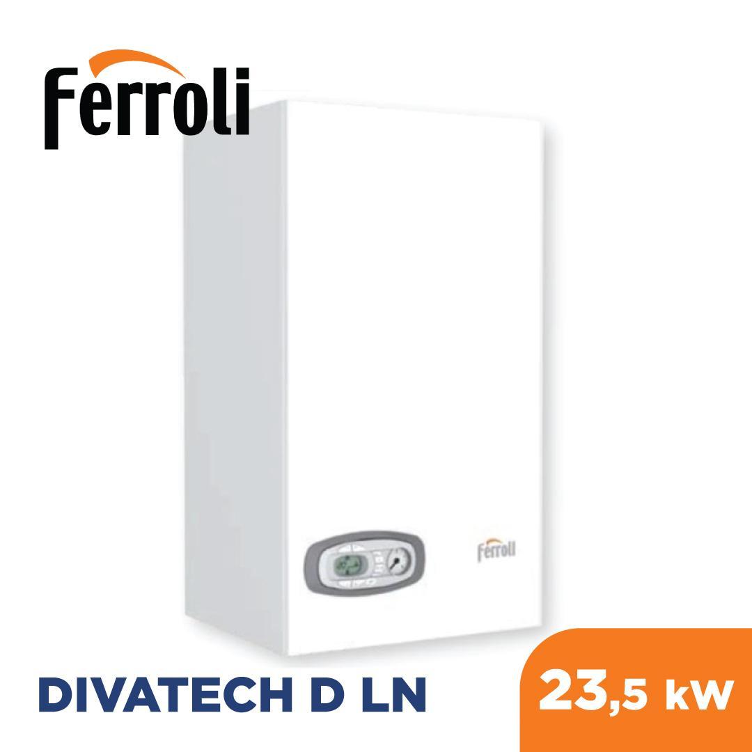 Caldaia murale FERROLI DIVATECH D LN C24, 23,5 kW, 13,4 lt