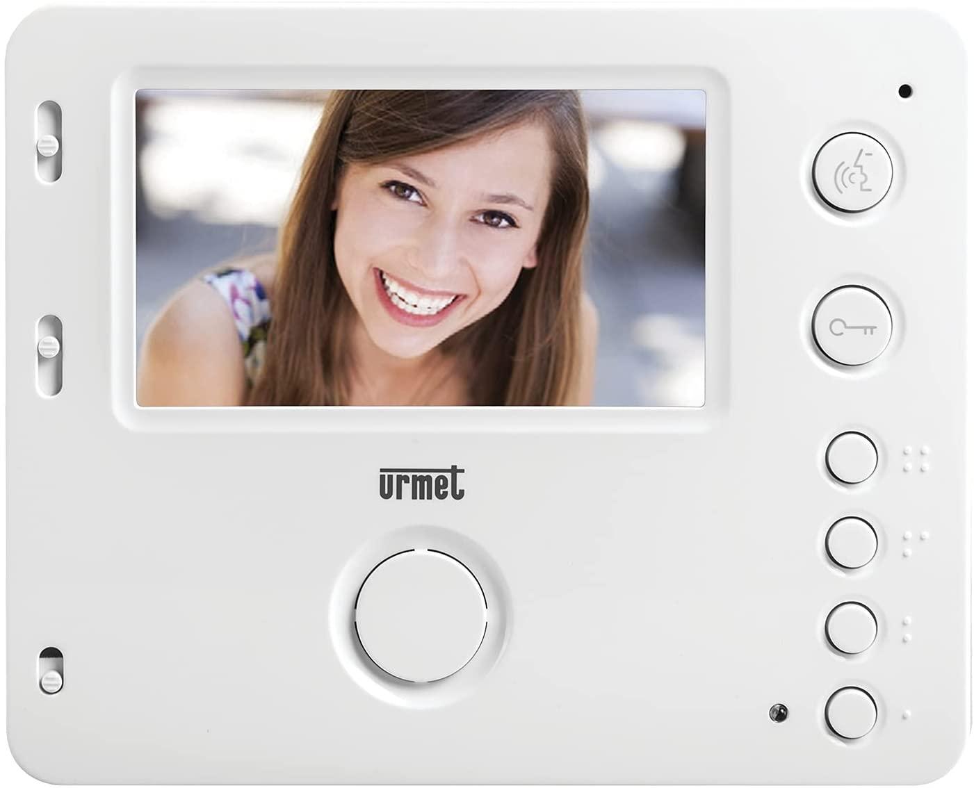Kit videocitofono a colori monofamiliare completo URMET con pulsantiera MIKRA2 e monitor vivavoce MIRO