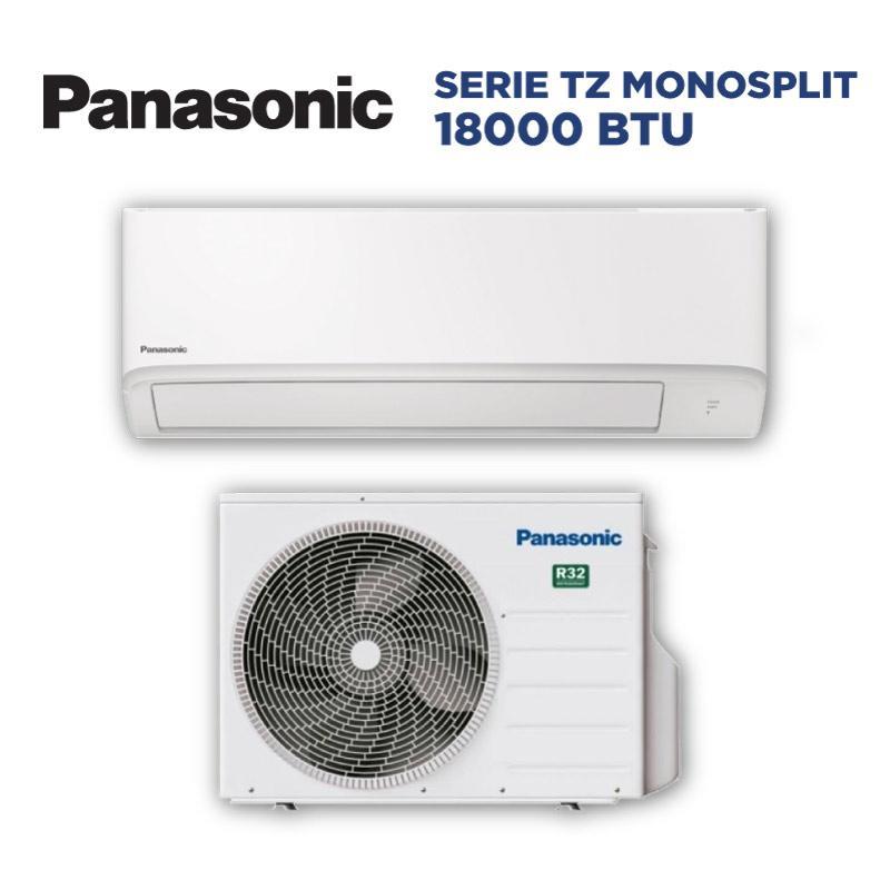 Kit condizionatore monosplit Panasonic serie TZ, unitu00e0 esterna + unitu00e0 interna, 18000 BTU, CU-TZ50WKE + CS-TZ50WKEW, WiFi.