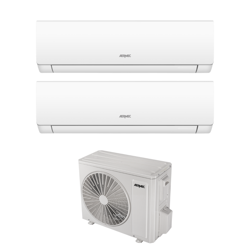 Kit condizionatore dual split Aermec, unitu00e0 esterna + 2 unitu00e0 interne, 9000+9000 BTU, MPG420 + nu00b02 SBG250W Kit condizionatore dual split Aermec, unitu00e0 esterna + 2 unitu00e0 interne, 9000+9000 BTU, MPG420 + nu00b02 SBG250W