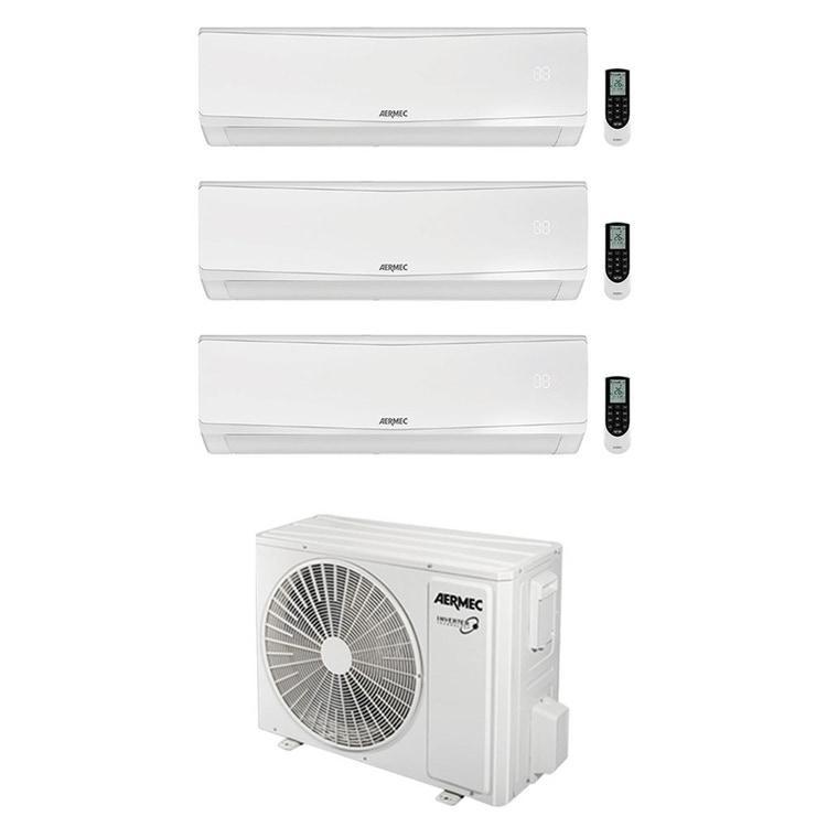 Kit condizionatore trial split Aermec, unitu00e0 esterna + 3 unitu00e0 interne, 9000+9000+9000 BTU, MPG630 + nu00b03 SPG250W