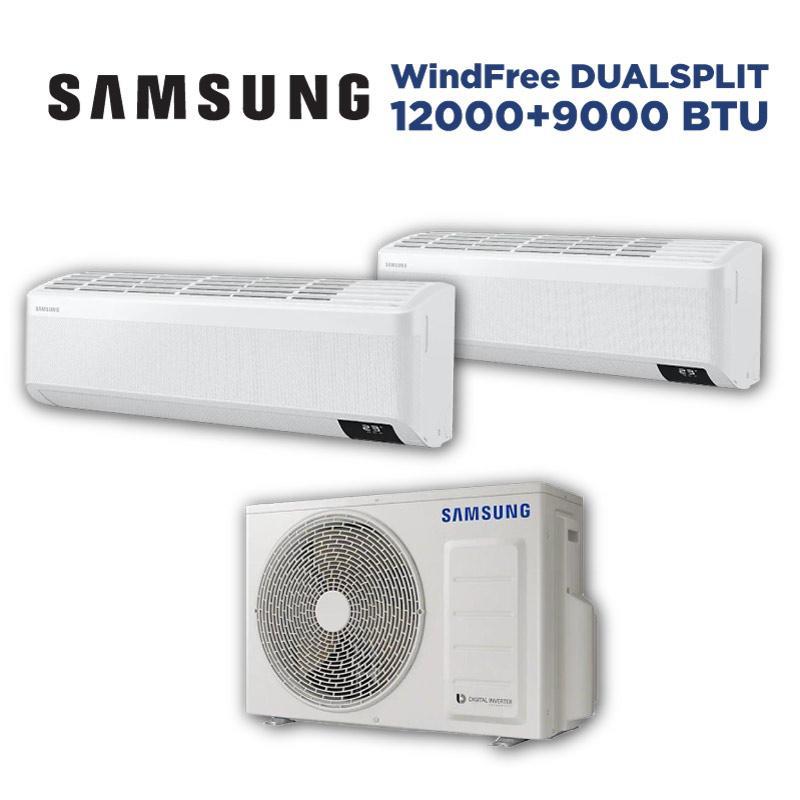 Condizionatore Samsung Windfree Avant S2 12000+9000 BTU dual split Wi-Fi A+++ AJ040TXJ2KG/EU + AR70F12C1AWNEU + AR70F09C1AWNEU