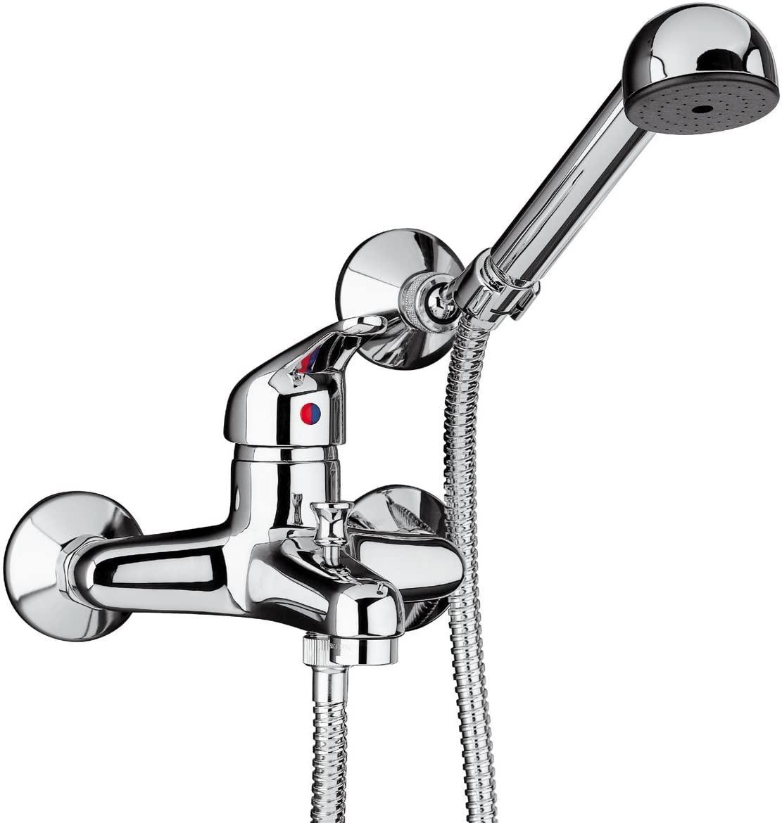 Rubinetto miscelatore vasca con soffione doccia orientabile PAINI CRETA 100 42CR105, Duplex