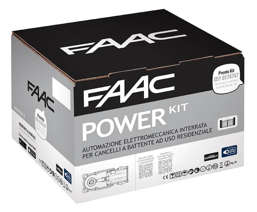 Kit automazione interrata motore cancello a battente FAAC POWER KIT 230V GREEN