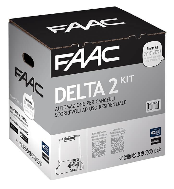 Kit automazione motore cancello scorrevole FAAC DELTA 2 KIT 230V SAFE
