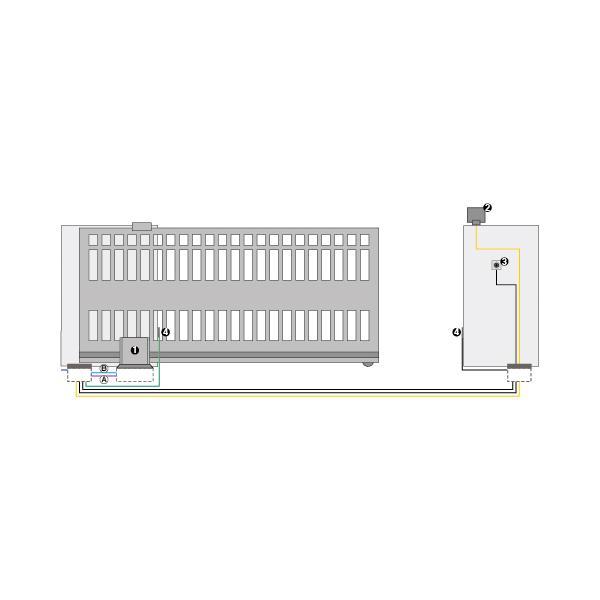Kit automazione cancello scorrevole, motore elettrico FAAC PRATICO KIT 230V SAFE