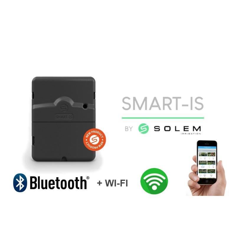 Centralina programmatore di irrigazione SOLEM SMART-IS-9 con funzione Bluetooth e WiFi, 9 stazioni, trasformatore esterno.