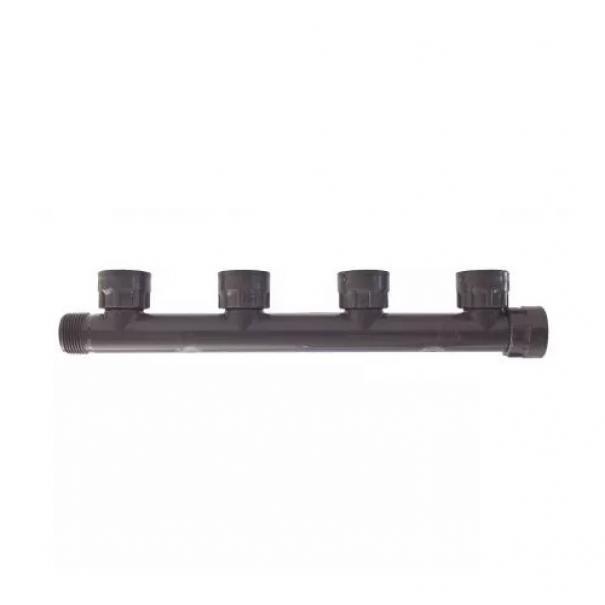 Raccordo collettore per irrigazione RAIN MANIFOLD PVC 4 vie, con ghiera