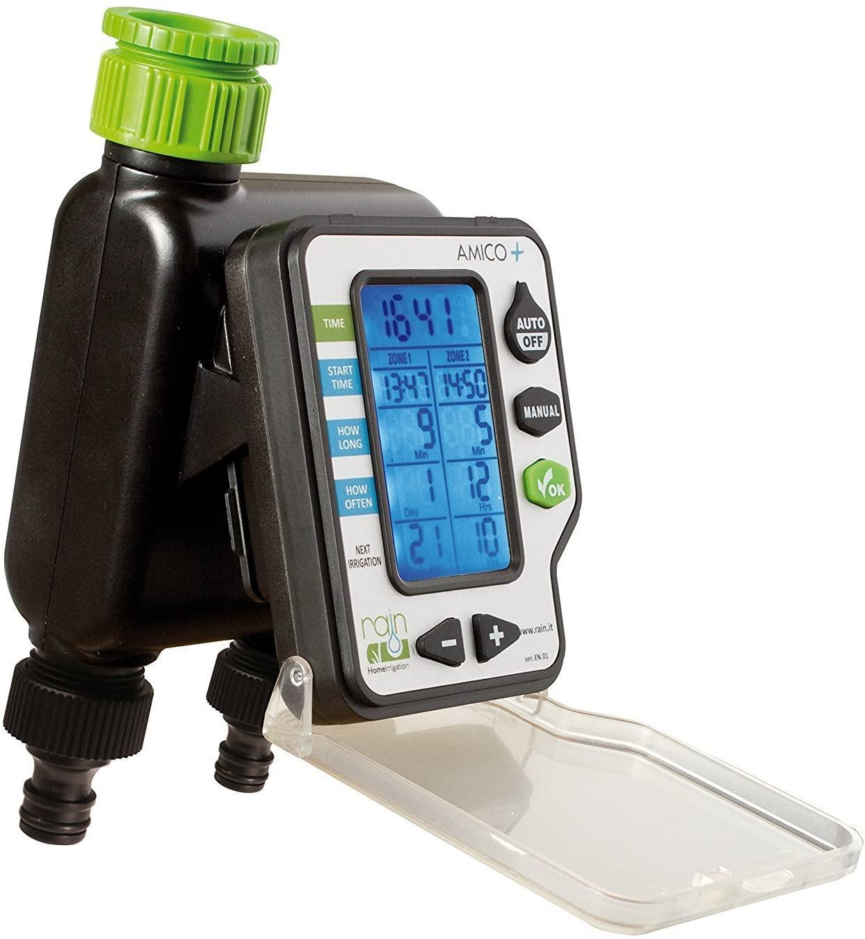 Centralina programmatore irrigazione da rubinetto RAIN AMICO 2+, 2 uscite