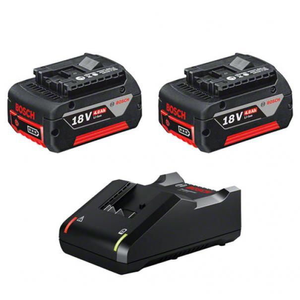 Kit Caricabatterie BOSCH GAL 18V-40 + 2x Batterie ProCORE 4,0Ah, per elettroutensili BOSCH