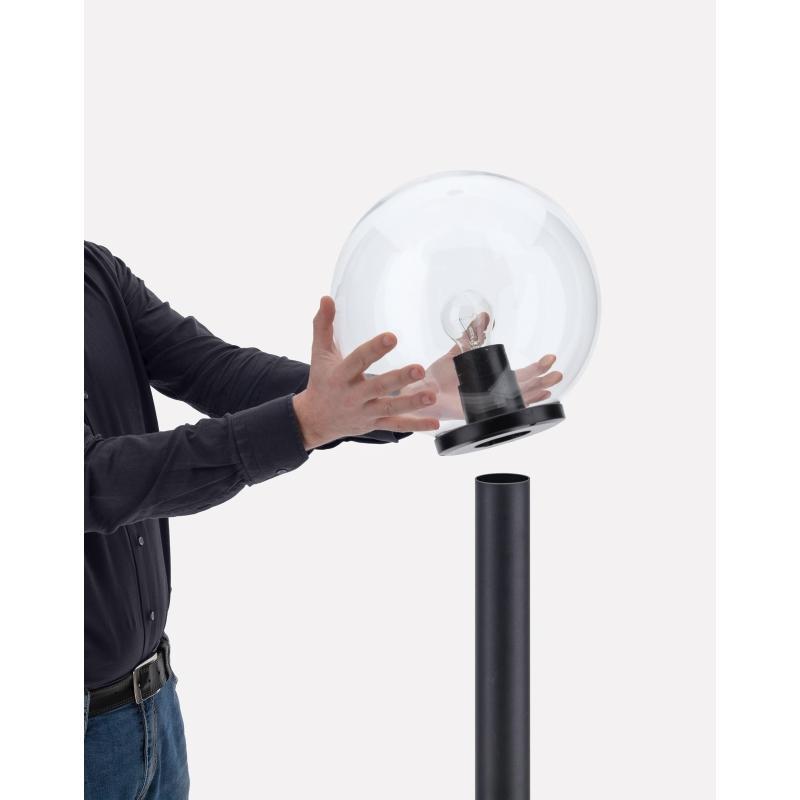 Palo per faretti/lampioncini giardino MARECO SLICK, altezza 2 m, diametro u00d860mm, colore nero.