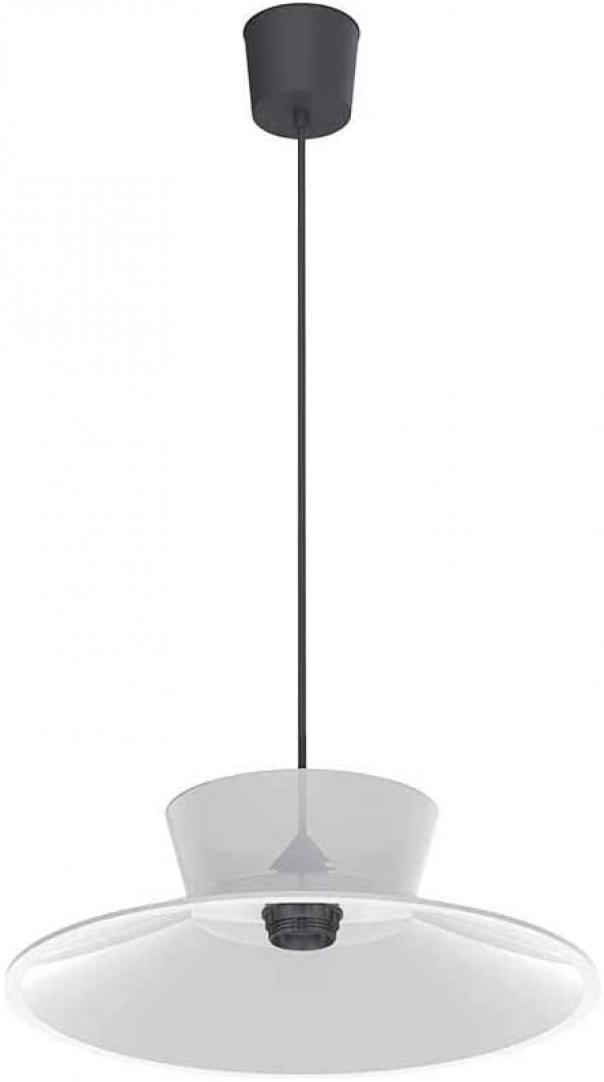 Lampada da sospensione soffitto LOMBARDO VINTAGE 35, attacco E27, colore paralume bianco, lampadina non inclusa